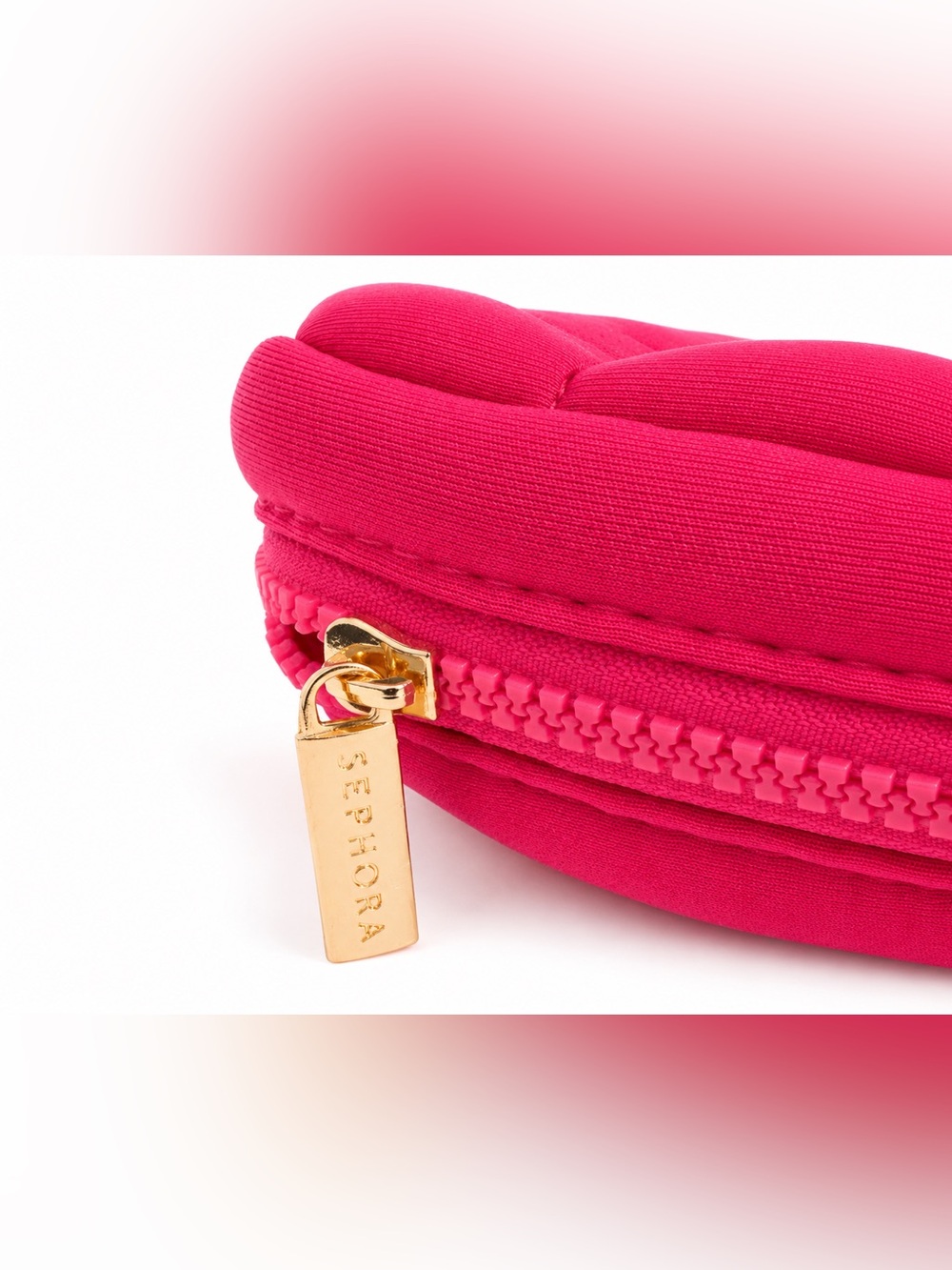 Sephora Hot Pink Padded Makeup Bag Cosmetic Travel Pouch - Picture 3 of 3